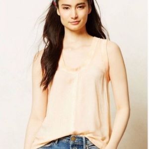 ANTHROPOLOGIE cloth & stone peach tank